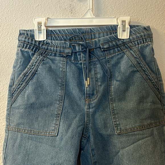 No Boundaries tie waist denim joggers size small - Picture 3 of 7